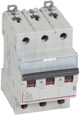 Автомат 3P 20А DX3 (16 кА, C) Legrand 409255