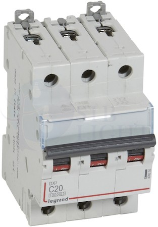 Автомат 3P 20А DX3 (16 кА, C) Legrand 409255