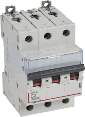 Автомат 3P 2А DX3-E (6 кА, C) Legrand 407285