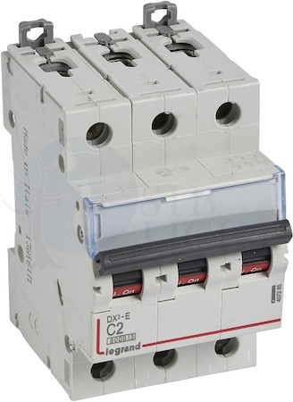 Автомат 3P 2А DX3-E (6 кА, C) Legrand 407285