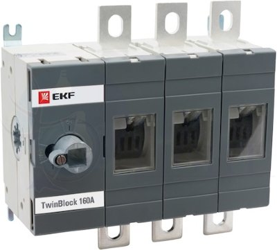 Рубильник 3п 160А без рукоятки управления TwinBlock PROxima EKF tb-s-160-3p