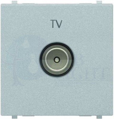 Механизм розетки TV 2мод. Zenit простой серебр. ABB 2CLA225070N1301