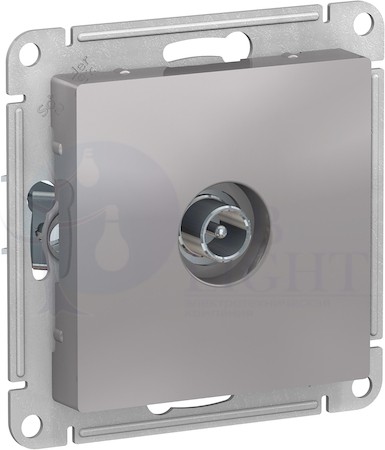 Розетка телевизионная оконечная AtlasDesign (TV, под рамку, с/у, алюминий) Schneider Electric ATN000391
