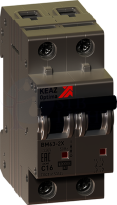 Автомат 2P 2А OptiDin (6 кА, K) КЭАЗ 260635