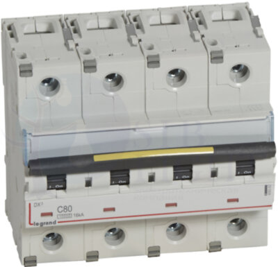 Автомат 4P 80А DX3 (16 кА, C) Legrand 409362