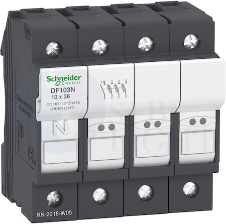 РАЗЪЕДИНИТЕЛЬ-ПРЕДОХРАНИТЕЛЬ 32A.3P+N.10Х38 Schneider Electric DF103N