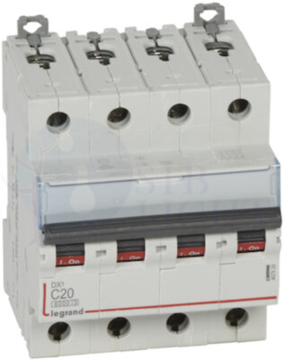 Автомат 4P 20А DX3 (10 кА, C) Legrand 407929
