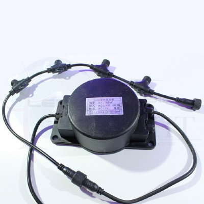 Трансформатор LS для комплекта на деревья, гирлянды, клип лайт 12V 160W IP 44, коннектор на 4 выхода