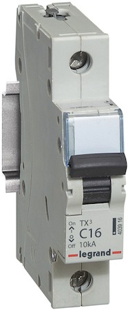 Автомат 1P 16А TX3 (10 кА, C) Legrand 403916