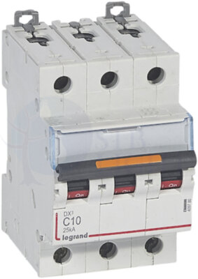 Автомат 3P 10А DX3 (25 кА, C) Legrand 409780