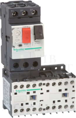 SE GV2 Пускатель комбинированный, реверсивный 1-1,6А цепь управления 220V 50/60Гц Schneider Electric GV2ME06K2M7