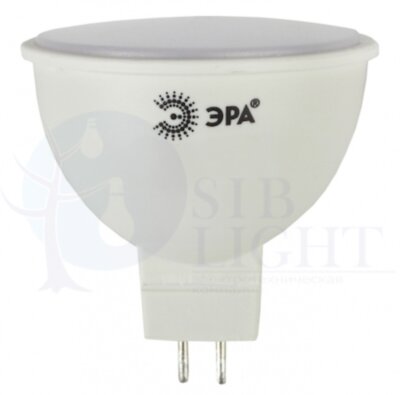 Лампа светодиодная LED 6Вт MR16 4000К GU5.3 нейтральный софит ERA Б0020545