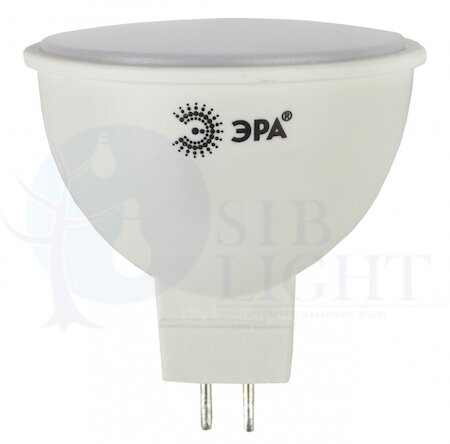 Лампа светодиодная LED 6Вт MR16 4000К GU5.3 нейтральный софит ERA Б0020545