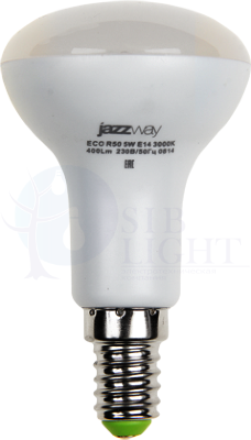 Лампа светодиодная PLED-ECO-R50 5Вт 3000К тепл. бел. E14 400лм 220-240В 469060 Jazzway 1037015