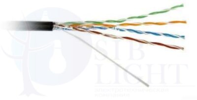 Кабель UTP 4-C5E-SOLID-OUTDOOR-40-500 витая пара UTP (U/UTP) кат. 5e 4х2х0.5 (24 AWG) ож (solid) для внешней прокладки (+60 град.C -40 град.C) PE (500м) (м) Hyperline 49118 Hyperline 49118