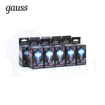 Лампа Gauss LED Filament A60 E27 8W 780lm 4100К 1/10/40