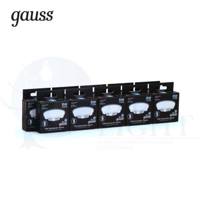 Лампа Gauss LED GX53 8W 690lm 4100K 1/10/100